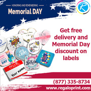 Get Free Delivery And Memorial Day Discount On Custom Labels